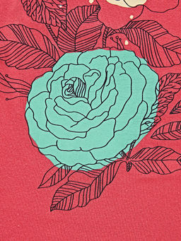 Футболка для девочки UD 3539 коралловый - Mini maxi фото 4