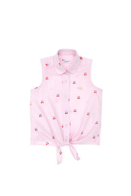 U. S. Polo Assn Пудровая рубашка с коротким рукавом для девочки - U.s. polo assn фото 2