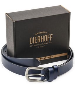 Мужской кожаный ремень Dierhoff ДРК 3052/2-30 Синий