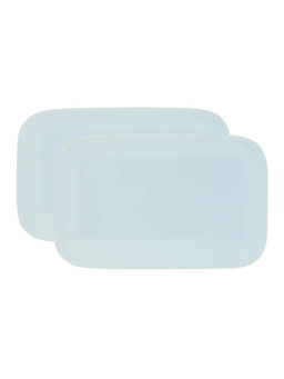 52219 GIPFEL Набор тарелок сервировочных ETHER 23x15 см (2шт.). Материал: керамика. Цвет: светло-голубой.