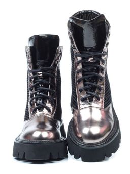 01-C1101-2 GOLD Ботинки женские (натуральная кожа, байка) - Фабричный китай фото 15