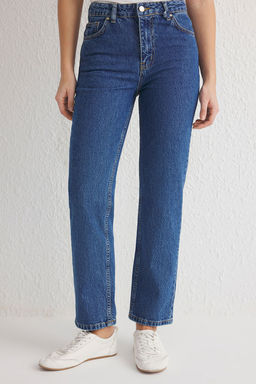 Ac?k Mavi Normal Bel Duz Kesim Straight Jeans TWOSS25JE00074 - Trendyolmilla фото 16