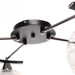 Люстра 4*40Вт Е27 55*40*22см черный хром 3-M122/4A