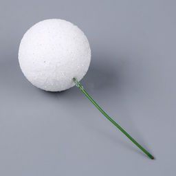 Фигурка для поделок и декора на проволоке «Шар», набор 10 шт., размер 1 шт. — 4×11 см, цвет белый