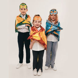 Карнавальный костюм «Прикольная Змея», накидка, маска, зелёный