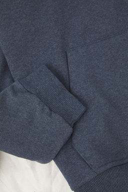 Indigo Oversize/Genis Kesim Kapusonlu Ici Polar/S?cak Tutan Sweatshirt TMNAW23SW00195