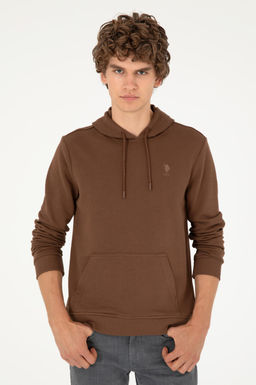 Мужской коричневый базовый свитшот - U.s. polo assn фото 3