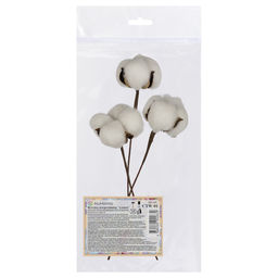 Искусственное растение Blumentag CTW-01 Веточка декоративная хлопок 20 см 5 х 3 шт. 01  фото 4