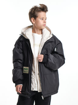 Куртка для мальчика утепленная 33-8215 черный