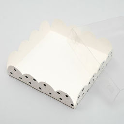 Цена за 5 шт. Коробка для печенья, «Горох», белая, 12×12×3 см