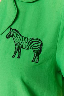 Trendyolmilla Ind?go Nak?sl? Sortlu Dokuma Pijama Tak?m? THMSS23PT00079 фото 13