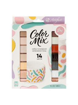 Набор полимерной глины Color Mix, 14 цветов pastel