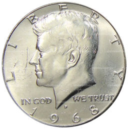 1/2 доллара (50 центов) 1968 года D США