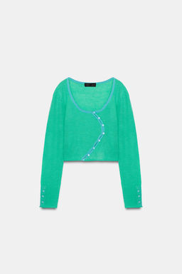 CHAQUETA PUNTO CIERRE ASIM?TRICO / Verde / Azul - Zara фото 4