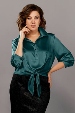 Блуза Olga Style С878 изумруд