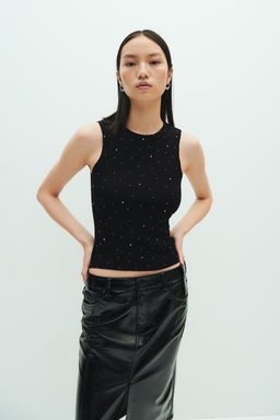 Top con strass