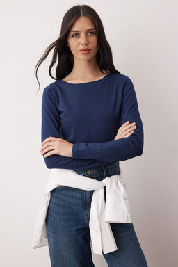 Trendyolmilla Siyah-Ekru Ikili Paket Kay?k Yaka Fitted/Vucuda Oturan Orme Bluz TWOAW25BZ00062  фото 8