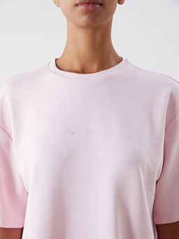 Bisiklet Yaka Oversize Kad?n Ti??rt