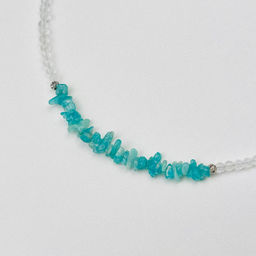 Чокер из Горного Хрусталя и Амазонита 40 см +