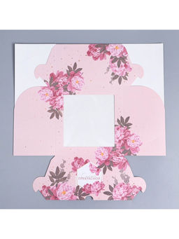 Цена за 5 шт. Коробка подарочная для 4 капкейков «Цветы», 16×16×10 см, с окном