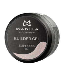 Manita Professional Гель моделирующий для ногтей с хлопьями юки / Builder Gel Euphoria №02, 15 мл