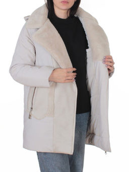 8088 LT. BEIGE Куртка зимняя женская (верблюжья шерсть, 120 гр. холлофайбер)