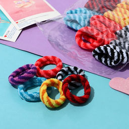 Резинки для волос «Махрушка», набор 36 шт., полосы, 5 см