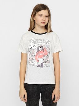 CRB wear/CWJG 63295-21-335 Футболка для девочки,экрю/Ex.Cherubino