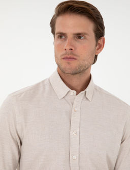 Bej Slim Fit Uzun Kollu G_mlek - Pierre cardin фото 2