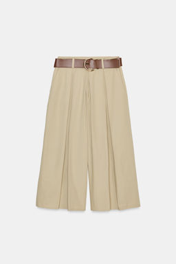 PANTAL?N CULOTTE CINTUR?N / Camel medio - Zara фото 7