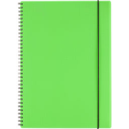 Бизнес-тетрадь Тетрадь Attache Neon А4 96л кл.спираль обл.пластик зеленый