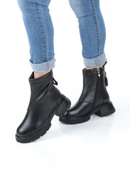 04-M3-L860 BLACK Ботинки зимние женские (натуральная кожа, натуральный мех)