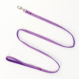 Комплект прошитый Косточки, ширина 1 см, поводок 120 см, шлейка 23-35 см, фиолетовый - Пижон фото 6