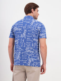 Джемпер мужской с воротником поло короткий рукав GREG G144-KP24-UT16 (белые буквы)  фото 4