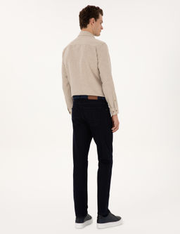 Koyu Lacivert Straight Fit Jean Pantolon