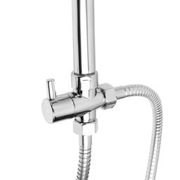 Душевая система ZEIN Z4312, тропическая и ручная лейка 3 режима, шланги, стойка, мыльница, хром