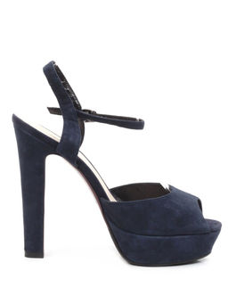 06-87U BLUE Туфли женские (натуральная замша)