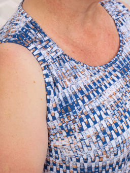 Сарафан женский, цвет синий коричневый белый