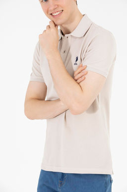 U. S. Polo Assn Мужская базовая футболка с воротником-поло Stone - U.s. polo assn фото 7