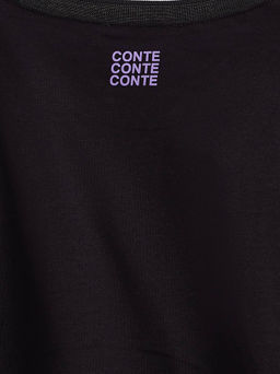 CONTE Свободная футболка из хлопка с рисунком Born in love LD 2675 black-born in love - Conte elegant фото 8