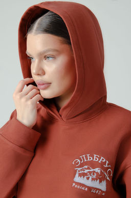 Арт. 15126 Худи женское с капюшоном 44-52 (5 шт) Цвет:терракотовый - Калинка фото 9