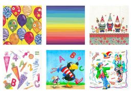 Love2art Салфетки бумажные ассорти SDS №21 33 x 33 6 шт. Снова в школу