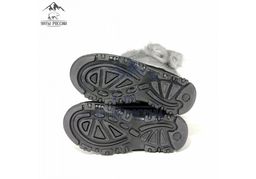 Детские унты, голубая норка, литая подошва