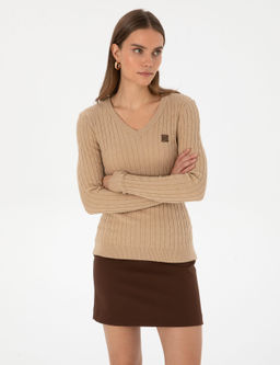 Bej Melanj Ex. Slim Fit Basic Kazak