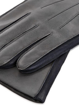 Перчатки мужские ш+каш. OS00109 d.grey/navy - Eleganzza фото 3