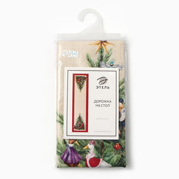 Дорожка новогодняя на стол «Этель» Noble Christmas, 40×147±5 см, 100% хлопок, саржа 190 г/м²