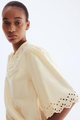 Blusa de algod?n con bordado ingl?s - H&m фото 2