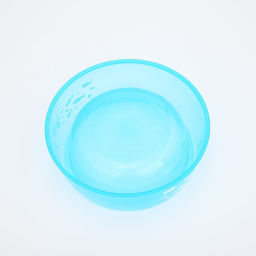 Миска пластиковая Котик с рыбками, 300 мл, синий - Пушистое счастье фото 3