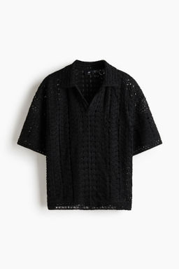 Polo efecto crochet Relaxed Fit