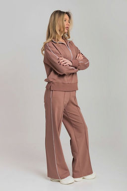Костюм толстовка и брюки М325349к кофейный - Елена фото 3